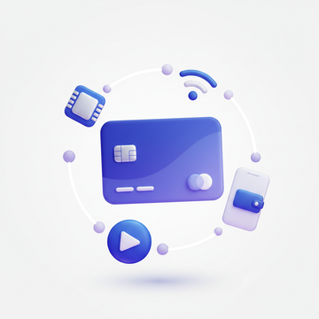 create a 3d icon of 'flexible payment
