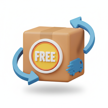 create a 3d icon of 'free shipping