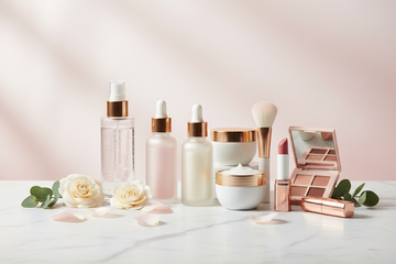 create a banner of skin care and beauty collection